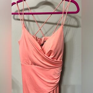 Peach coral Strappy Dress